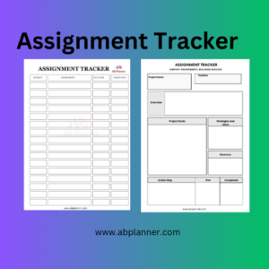 Assignment tracker for your exam preparation