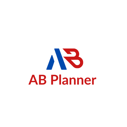 ABPlanner logo with a sleek, modern design featuring the initials AB in a stylized font, symbolizing organization and planning