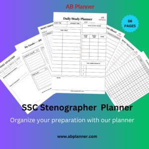 SSC Stenographer Planner