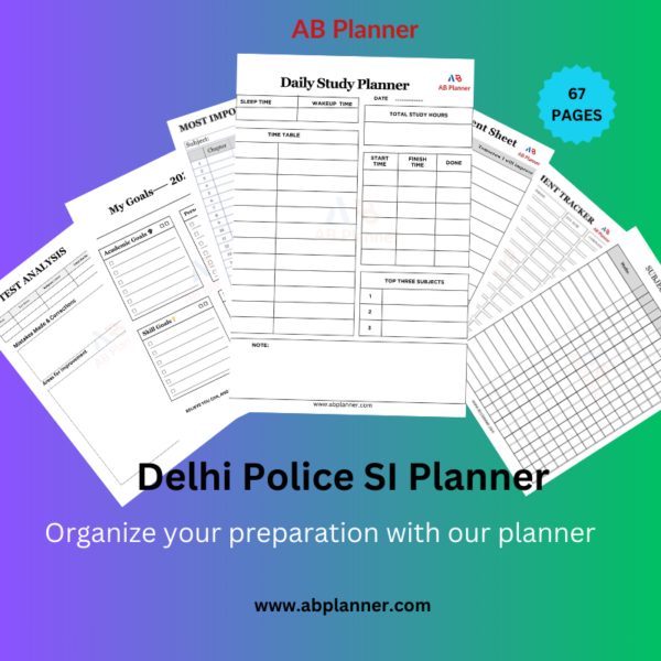 Delhi Police SI Planner